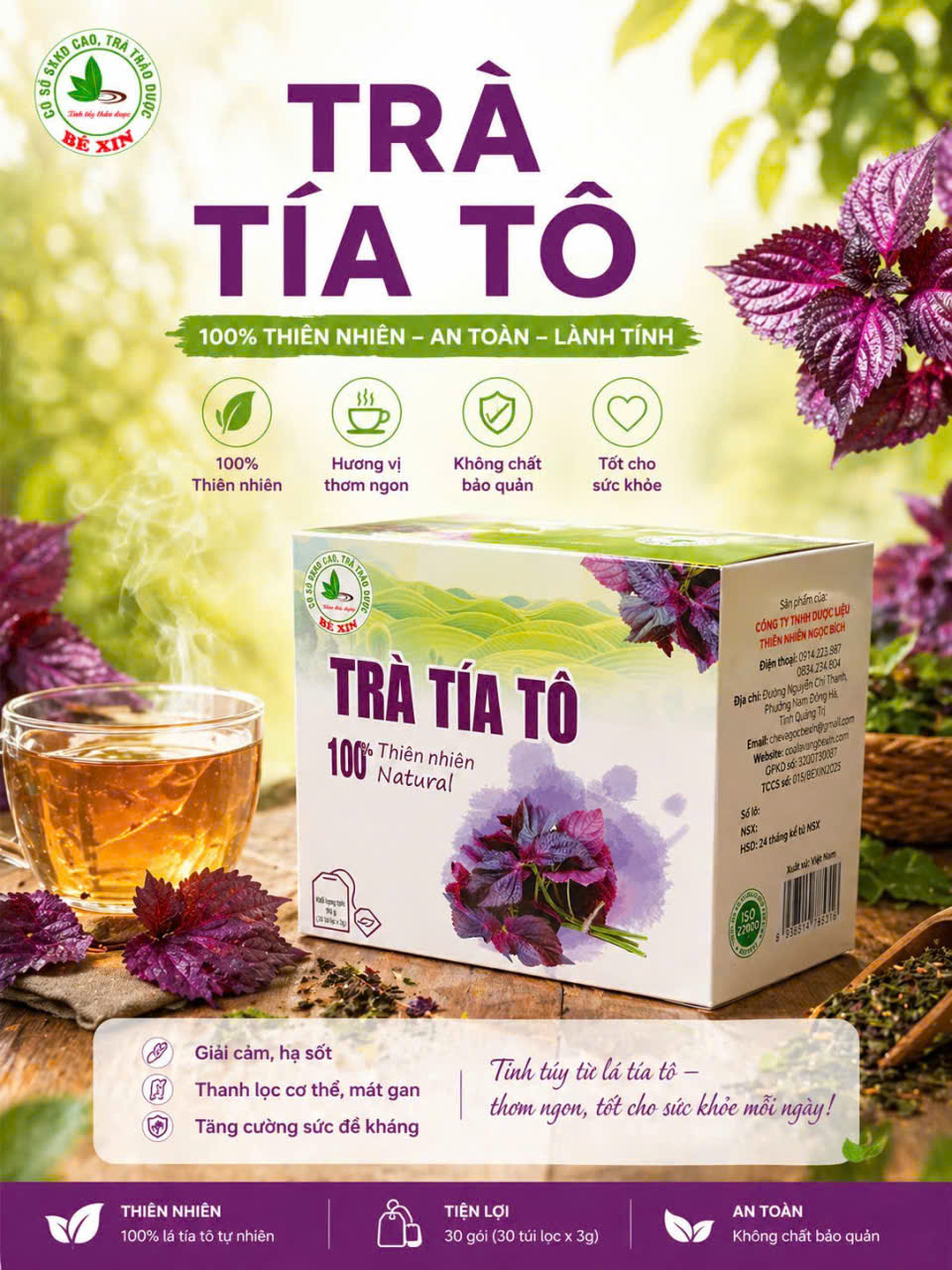 ảnh trà tía tô